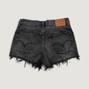 Levi's Women's Black Washed Denim Cutoff Shorts